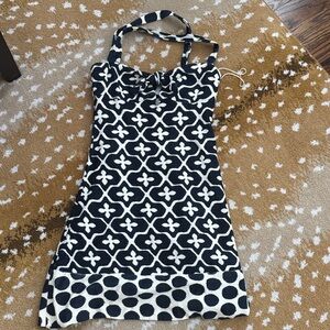 Tocca Black and White Geometric women’s dress